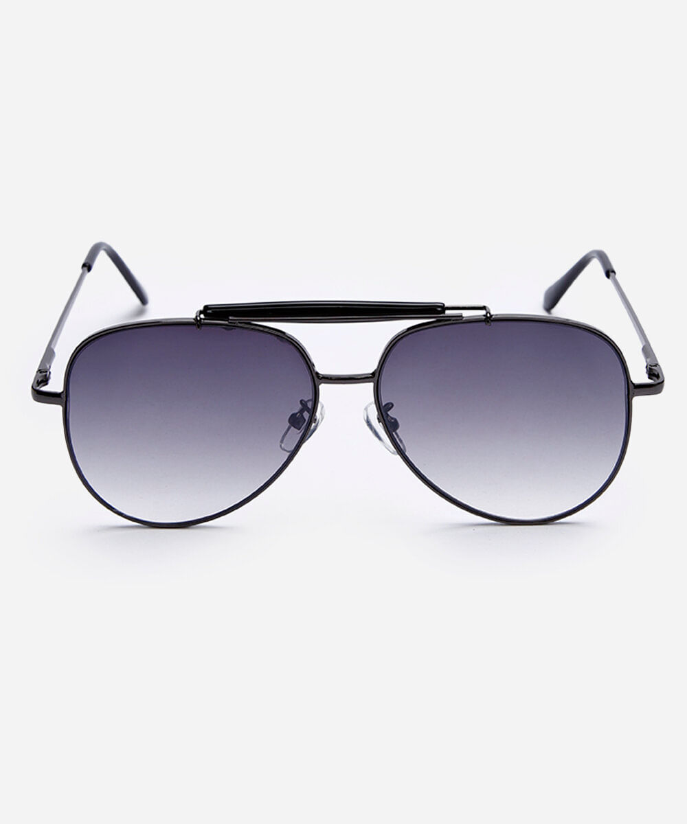 óculos de sol masculino aviador de metal triton cinza