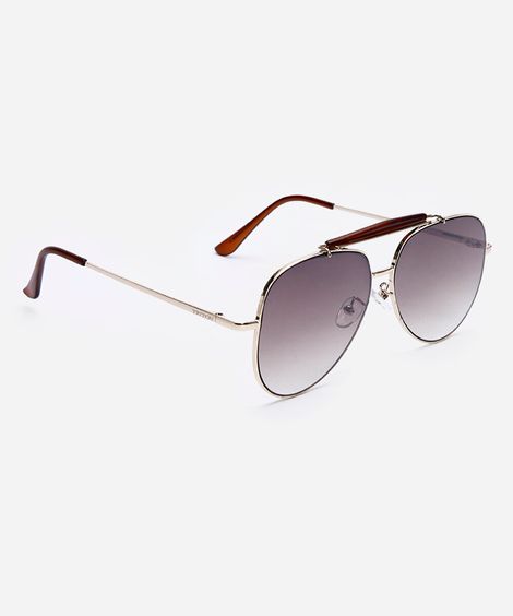óculos de sol masculino aviador de metal triton dourado