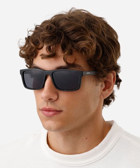 óculos de sol masculino quadrado de acetato triton preto