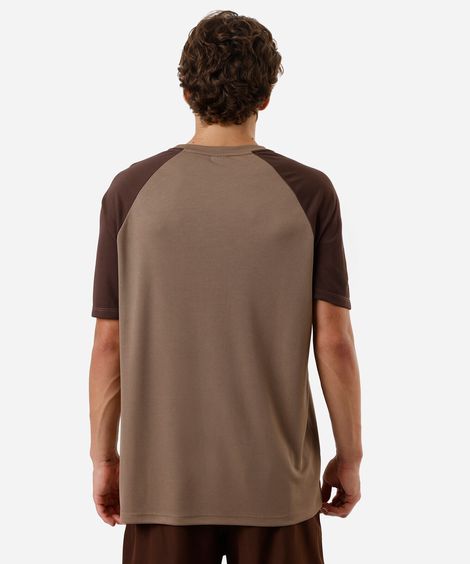 camiseta masculina raglan vintage ace marrom