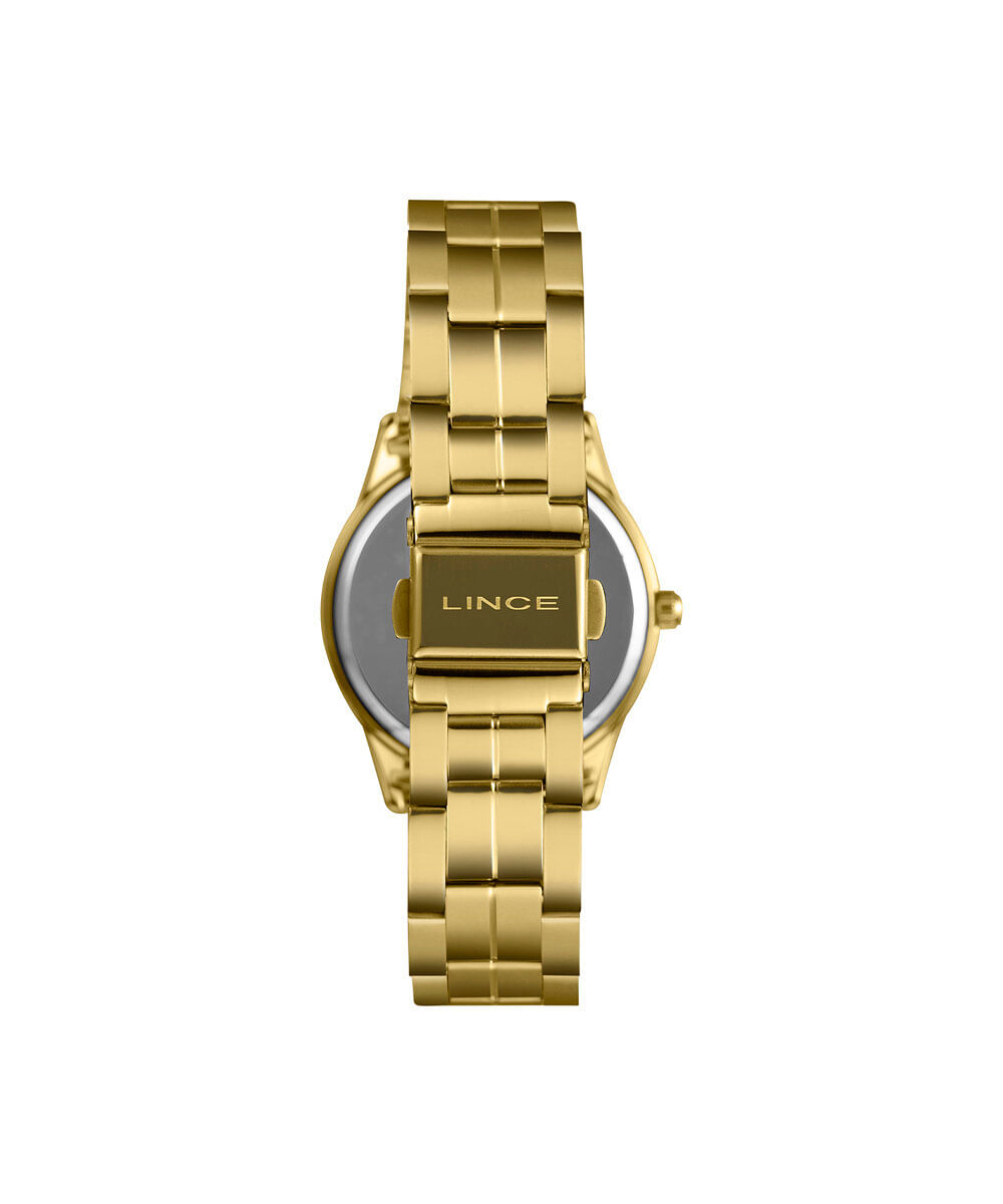 kit relógio feminino lince analógico lrgm040l34c2kxpj dourado