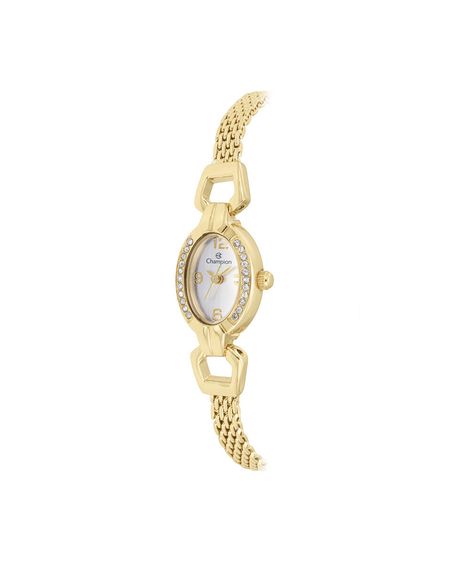 relógio feminino champion analógico cf26320h dourado