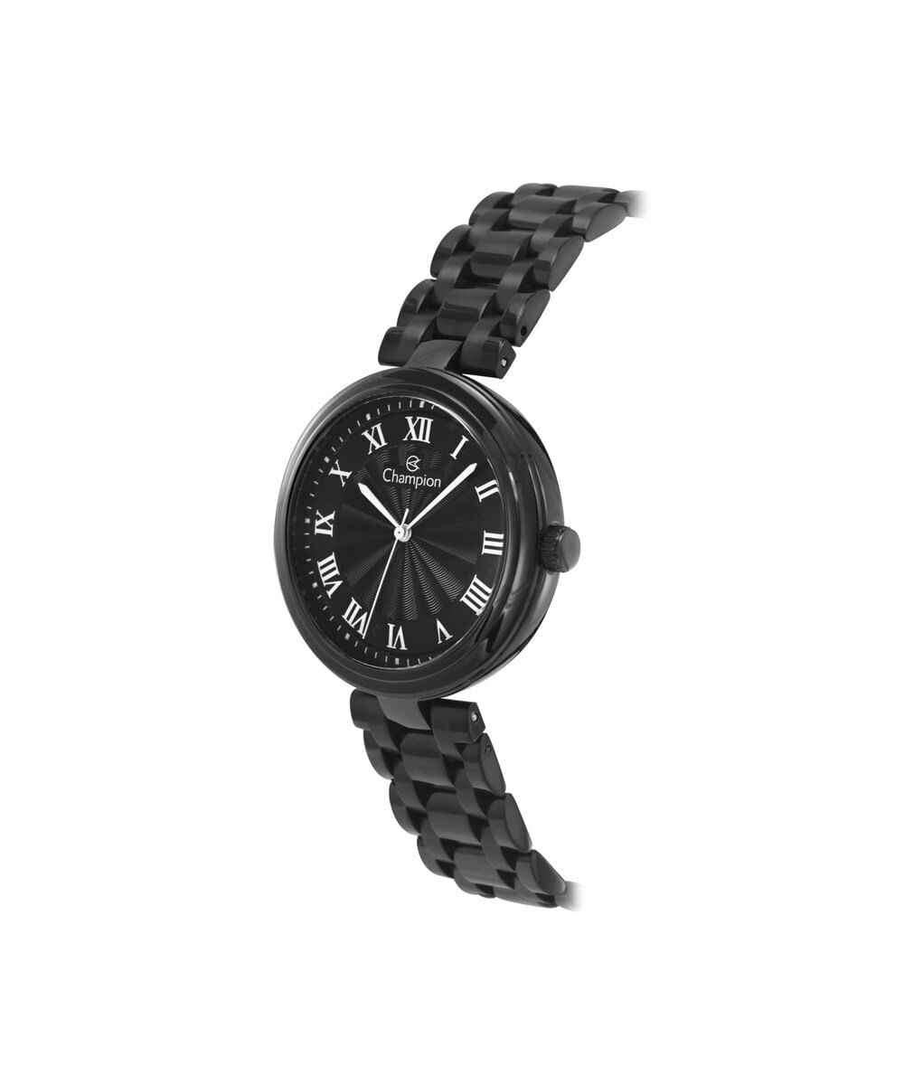 relógio feminino champion analógico cn21461d preto
