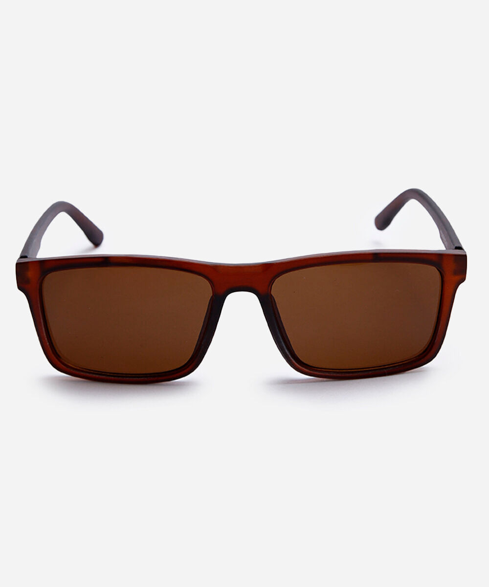 óculos de sol masculino quadrado de acetato triton marrom