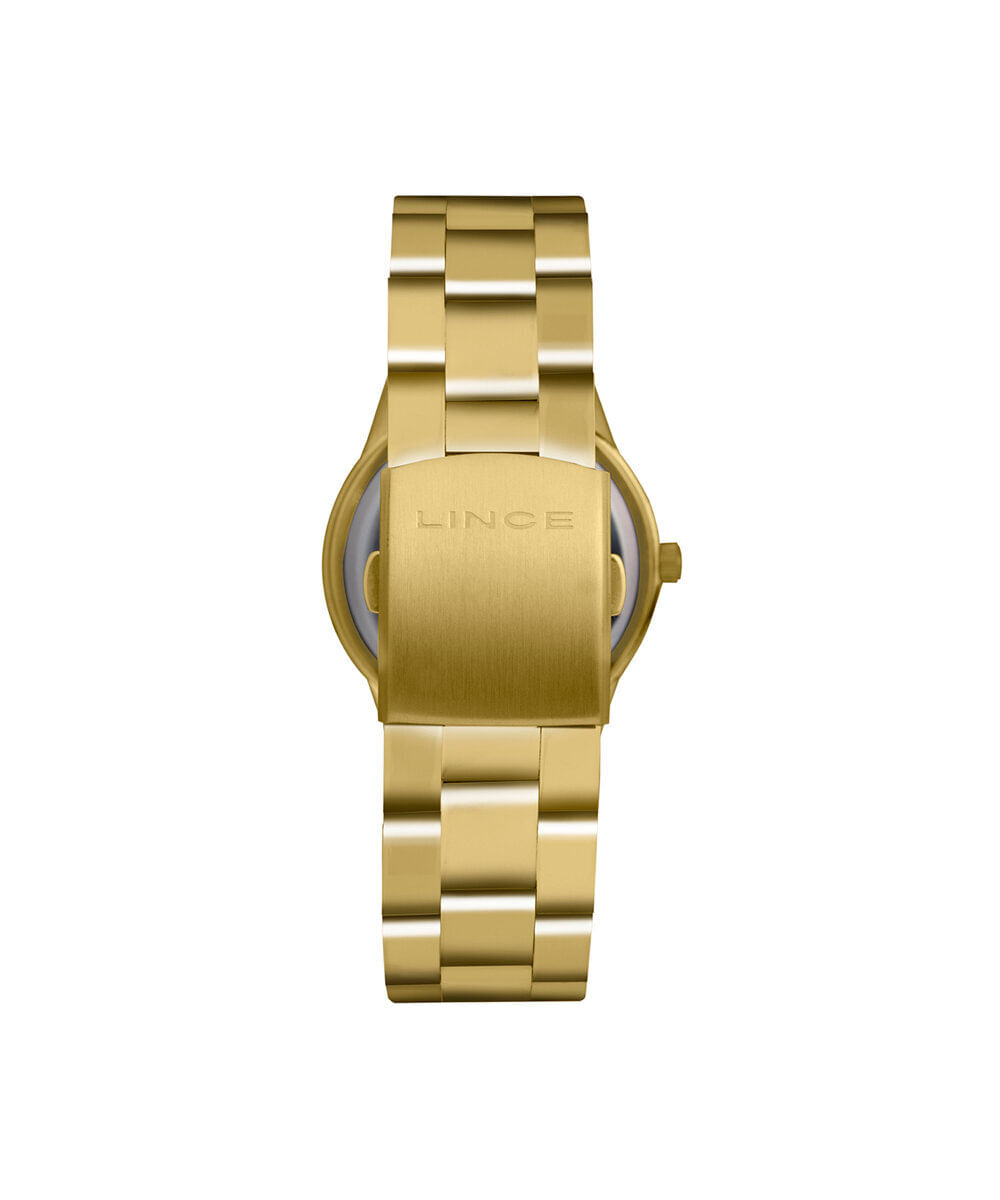 kit relógio feminino lince analógico lrg4339l k225c2kx dourado