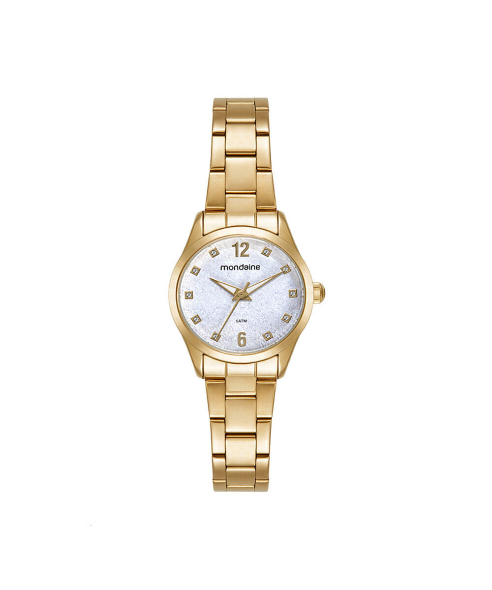 kit relógio feminino mondaine analógico 99803lpmkde1k1 dourado