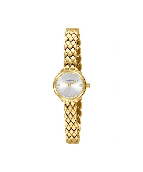 kit relógio feminino mondaine analógico 99614lpmvdm1ka dourado
