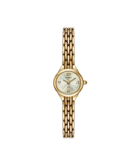 kit relógio feminino mondaine analógico 99782lpmvdm1kc dourado