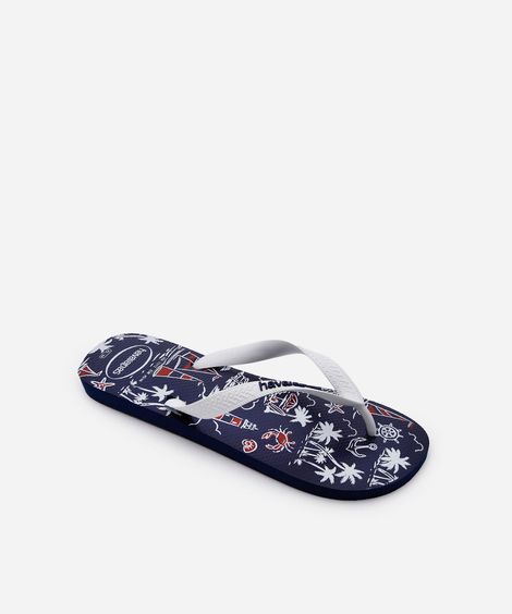 chinelo havaianas top náutica azul