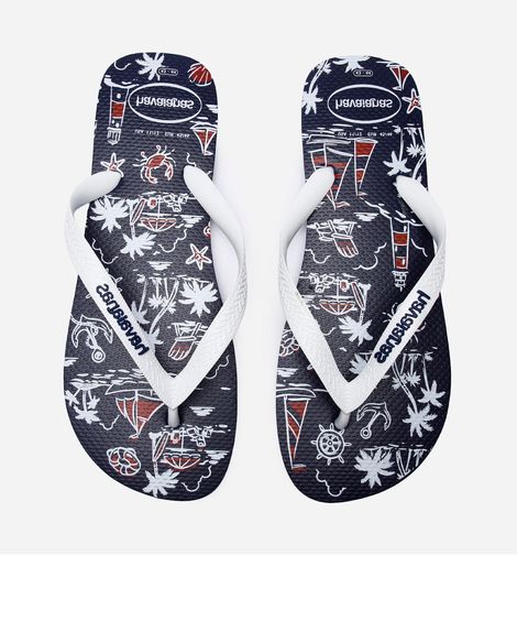 chinelo havaianas top náutica azul