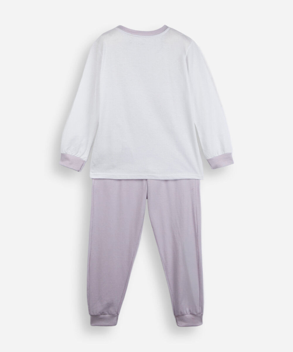 pijama infantil longo de algodão capivara off white
