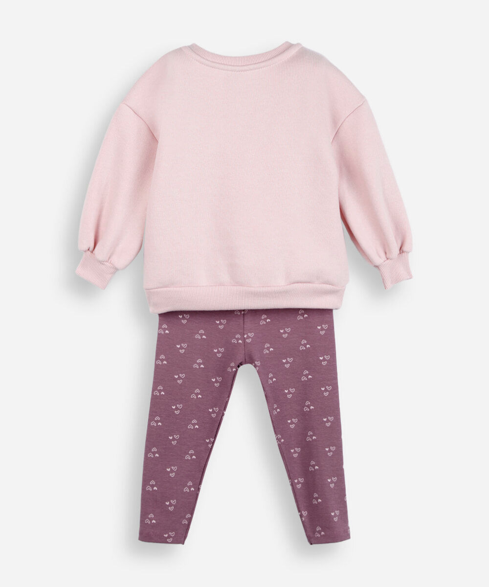 conjunto infantil de moletom peppa pig rosa