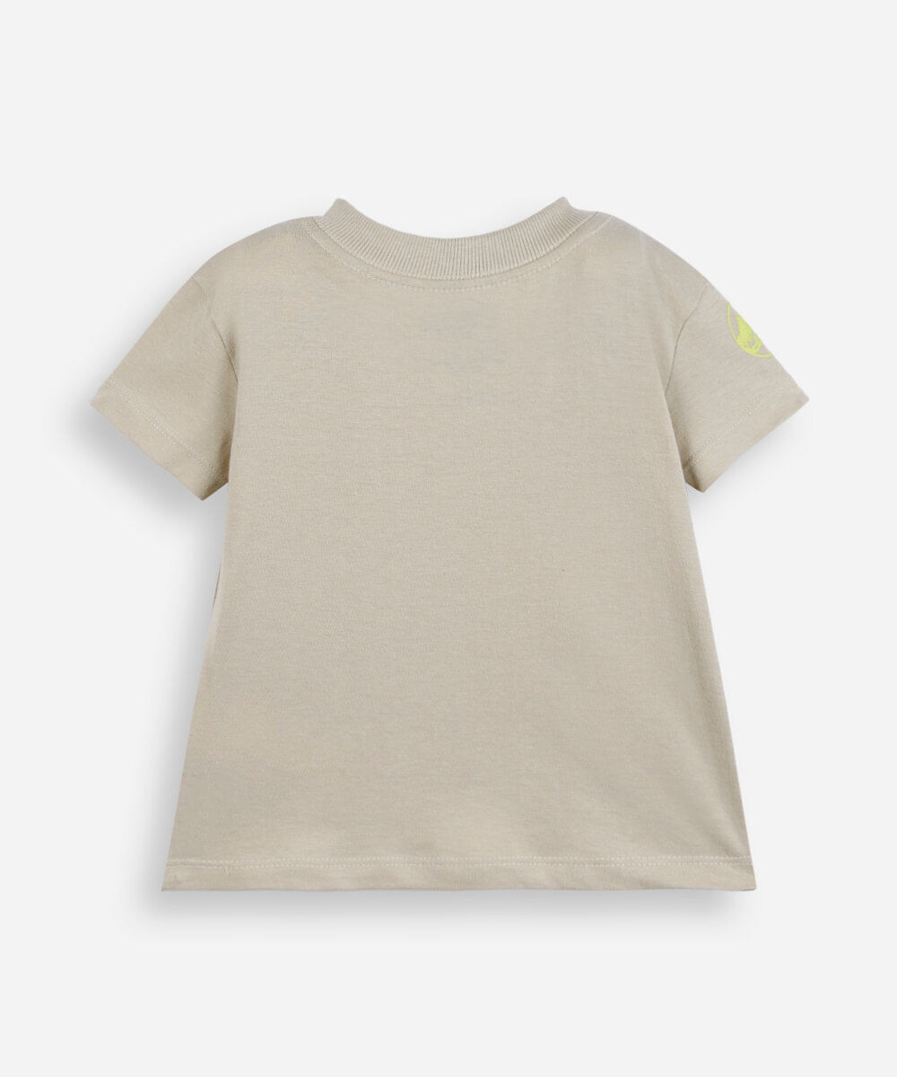 camiseta infantil jurassic bege