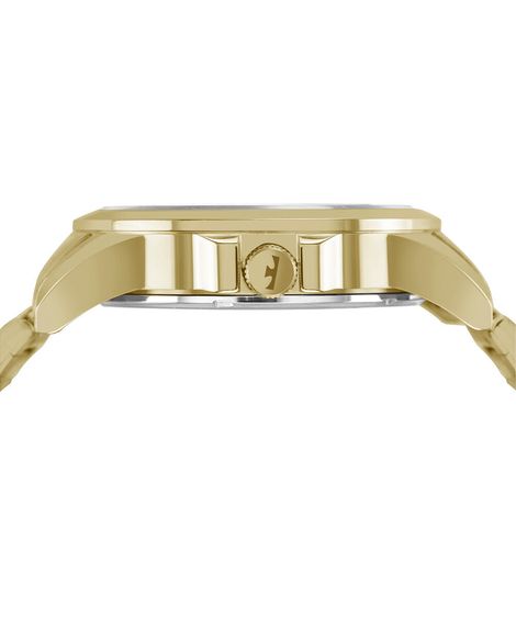 relógio masculino technos analógico calendário 2115laas 4c dourado