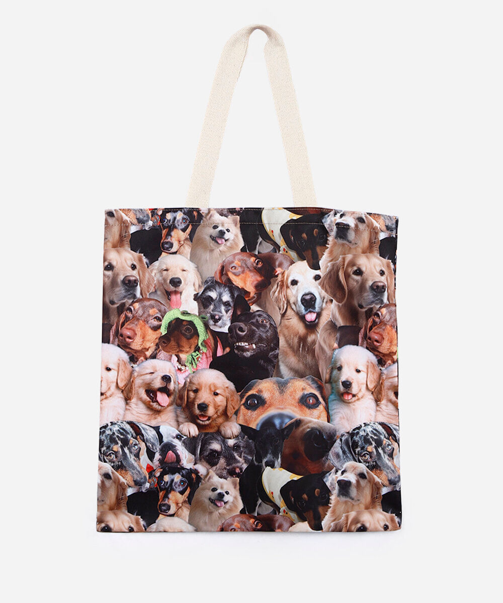 ecobag cachorros colorida