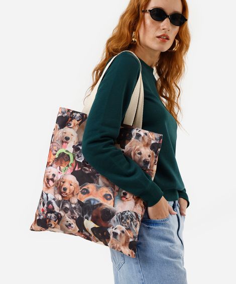 ecobag cachorros colorida