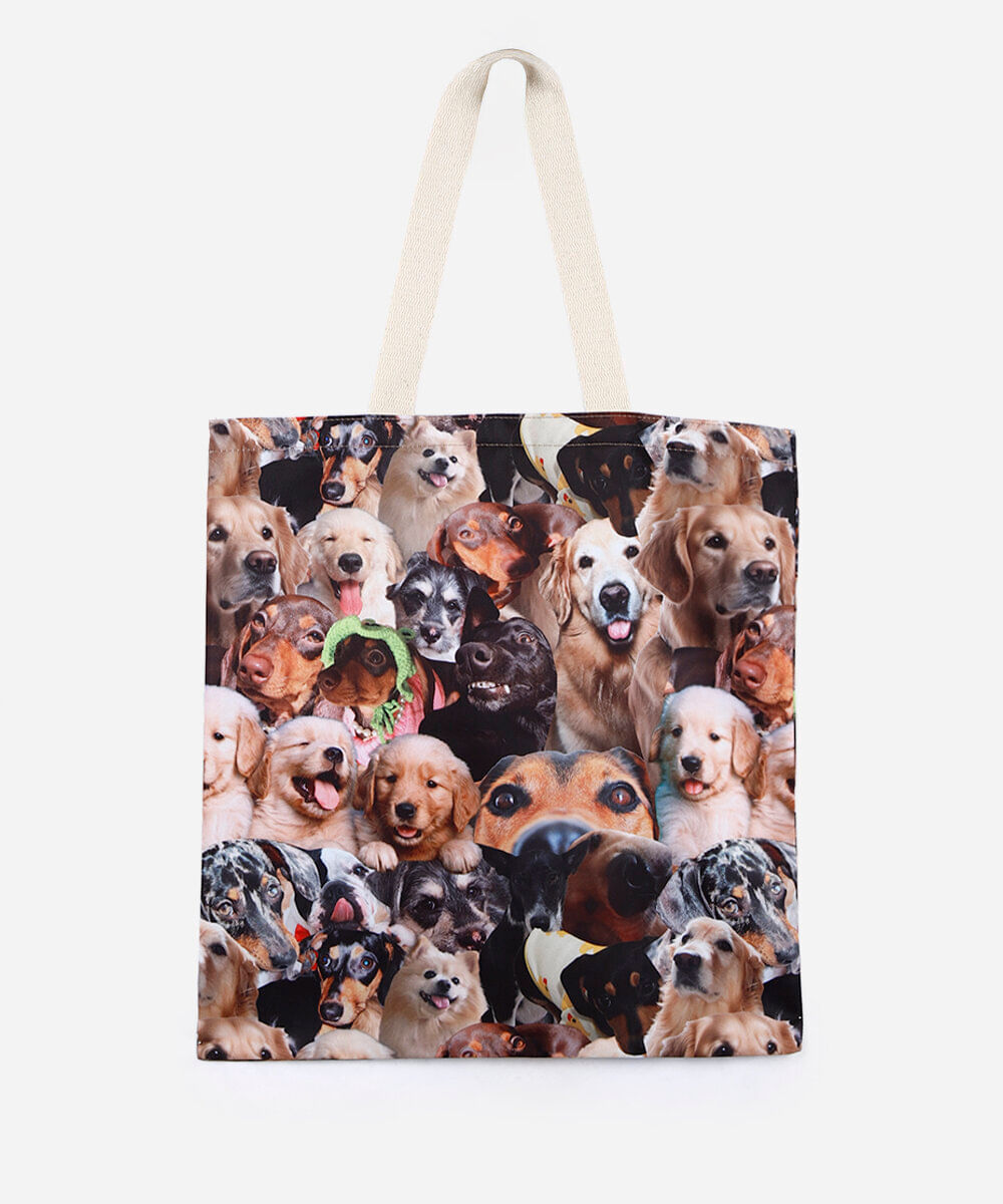 ecobag cachorros colorida