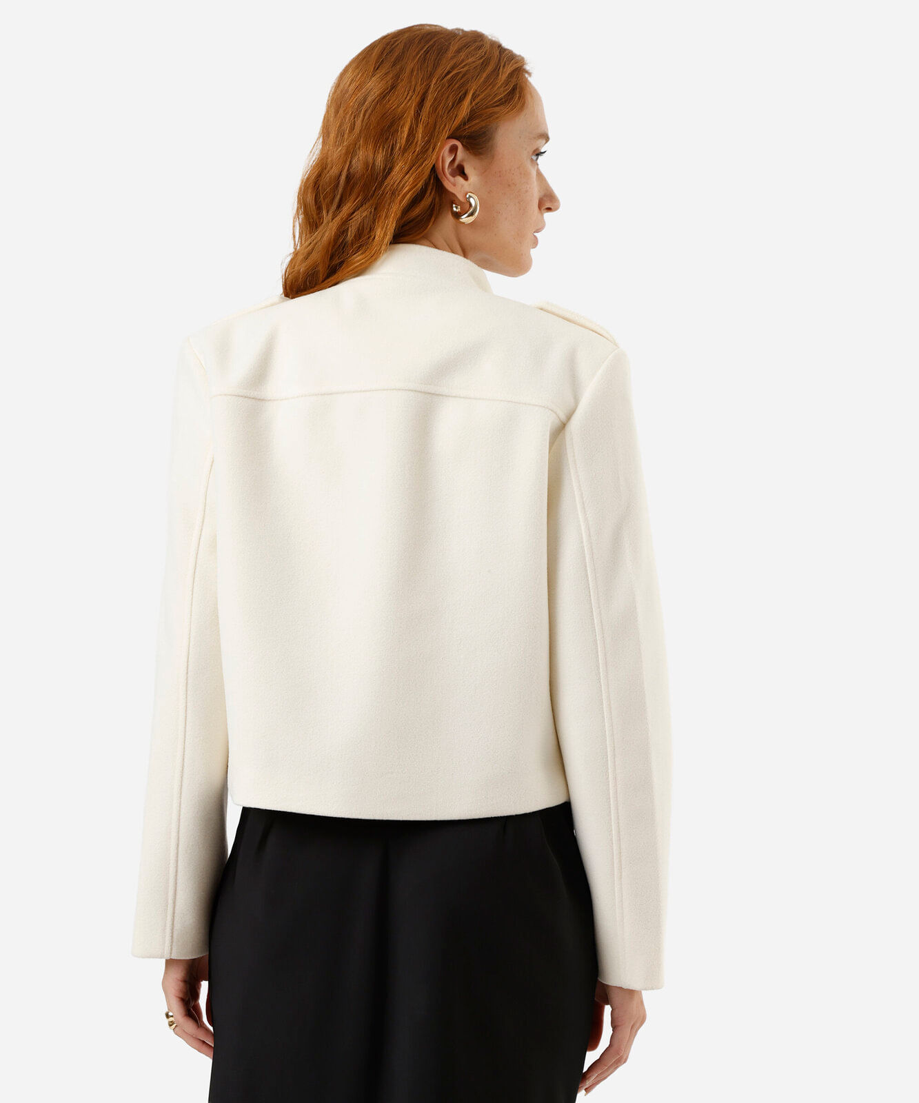 casaco feminino texturizado bege