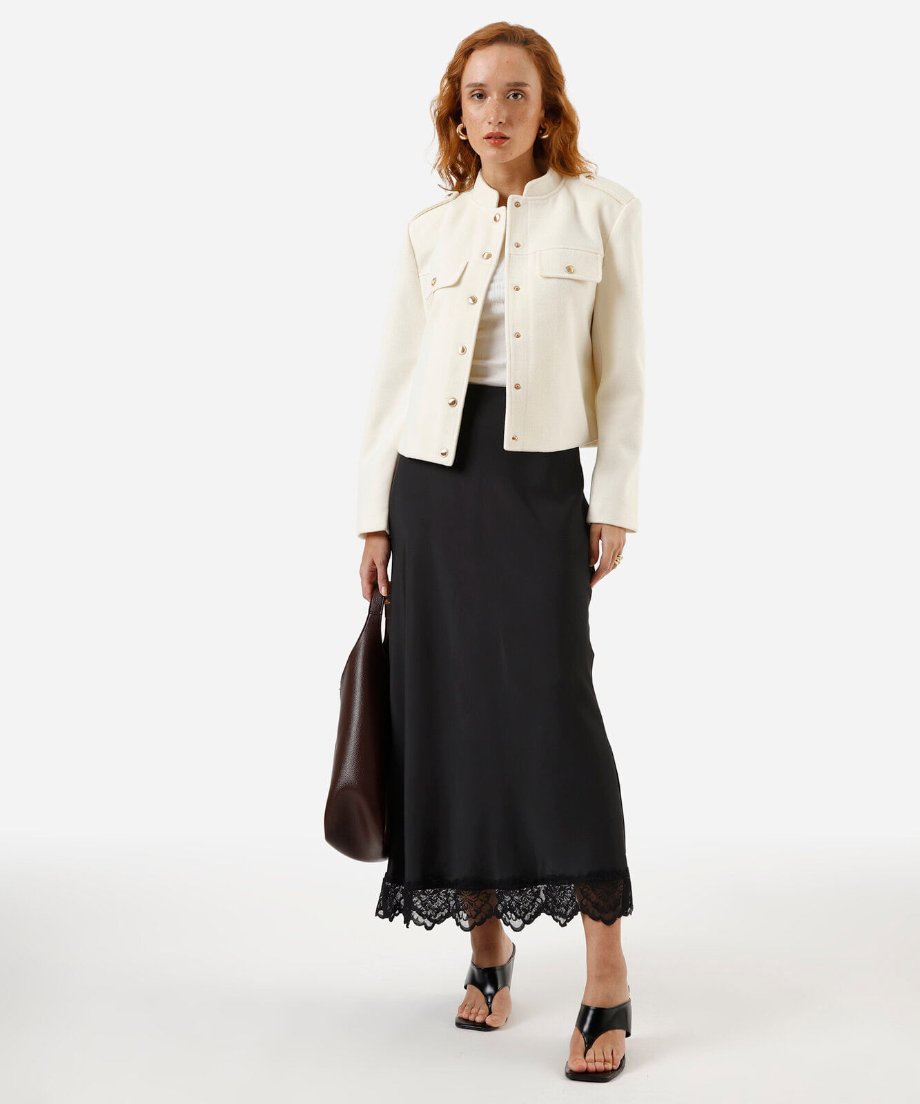 casaco feminino texturizado bege