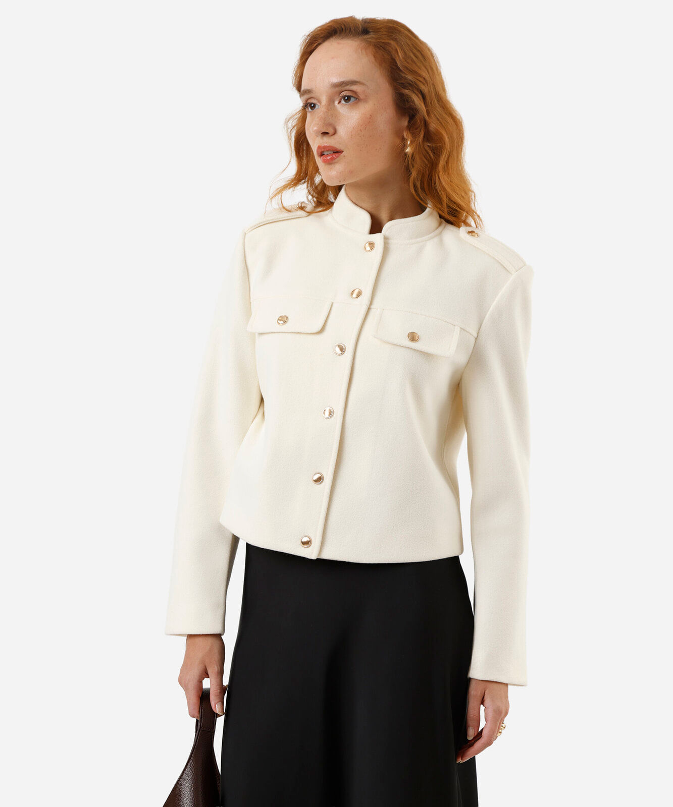 casaco feminino texturizado bege