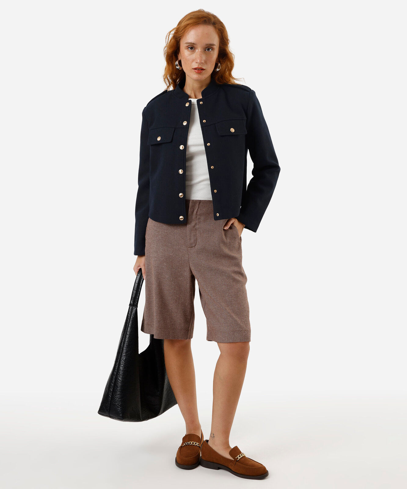 casaco feminino texturizado azul