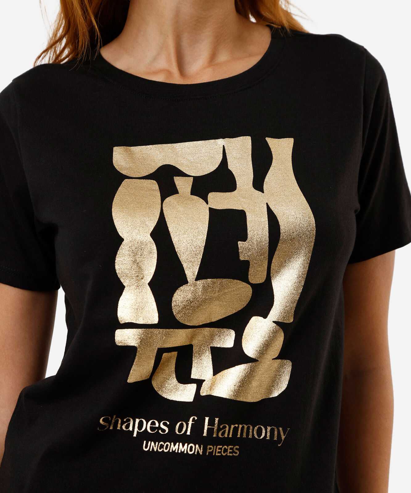 camiseta feminina shapes of harmony preta