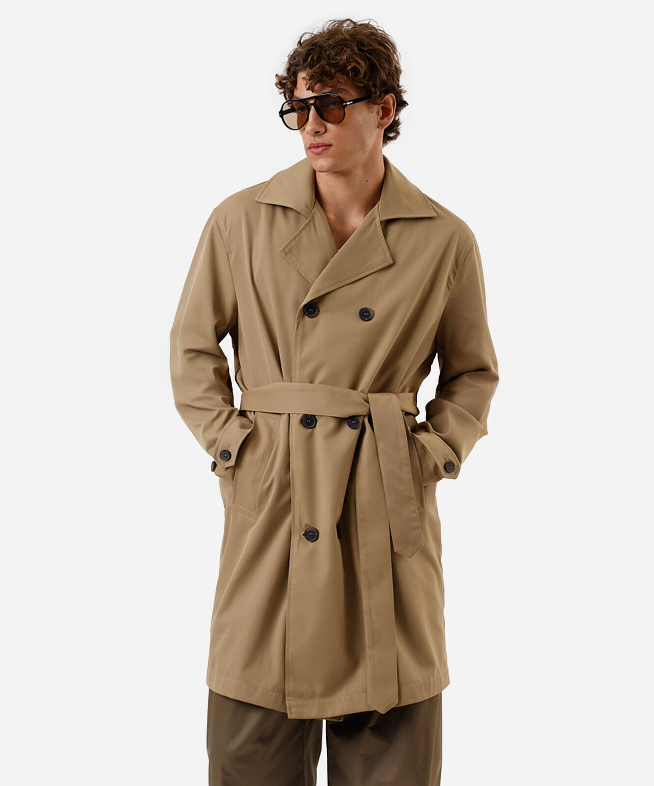 casaco trench coat masculino bege