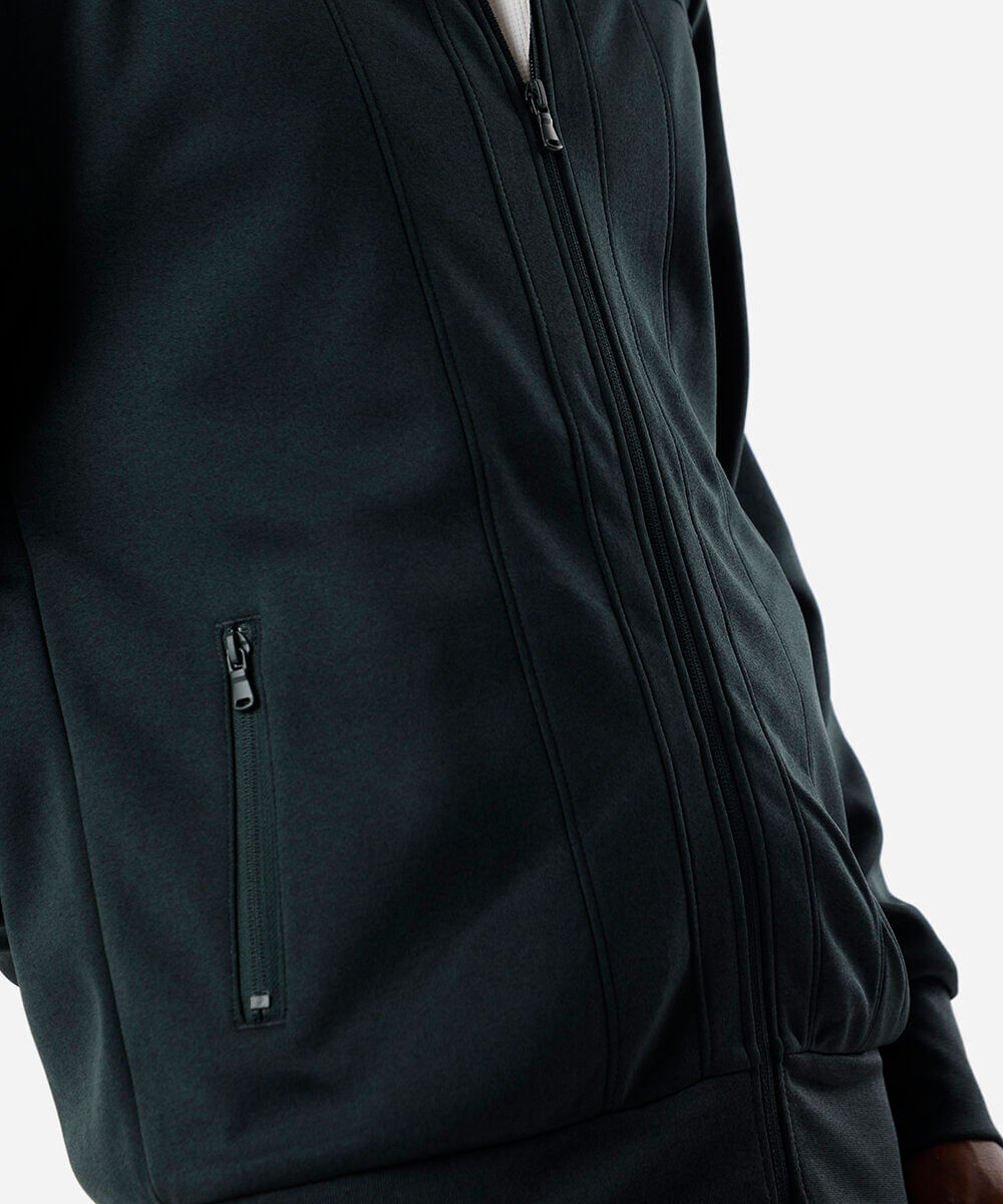 jaqueta de moletom slim comfort verde