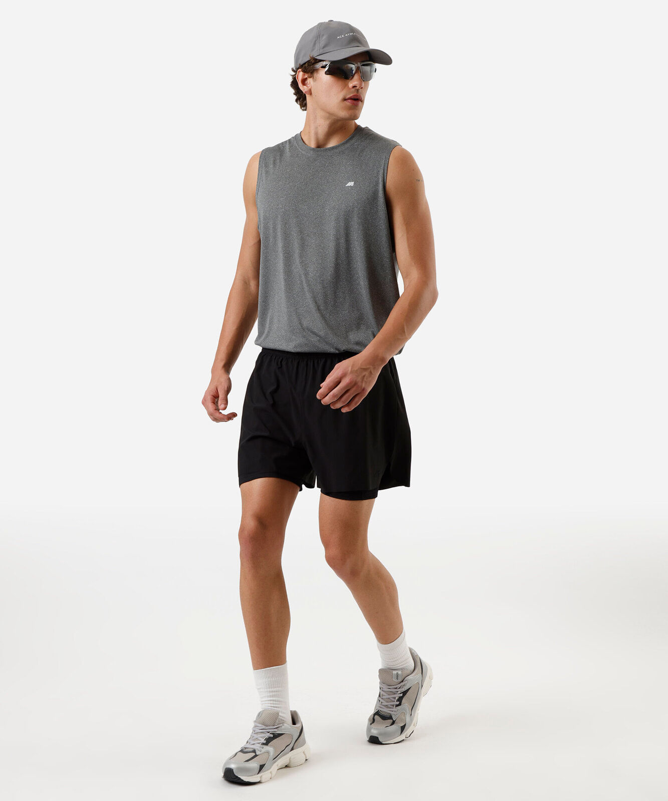 regata machão masculina esportiva cinza