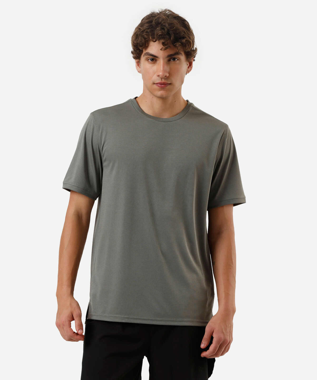 camiseta masculina quadriculada esportiva verde
