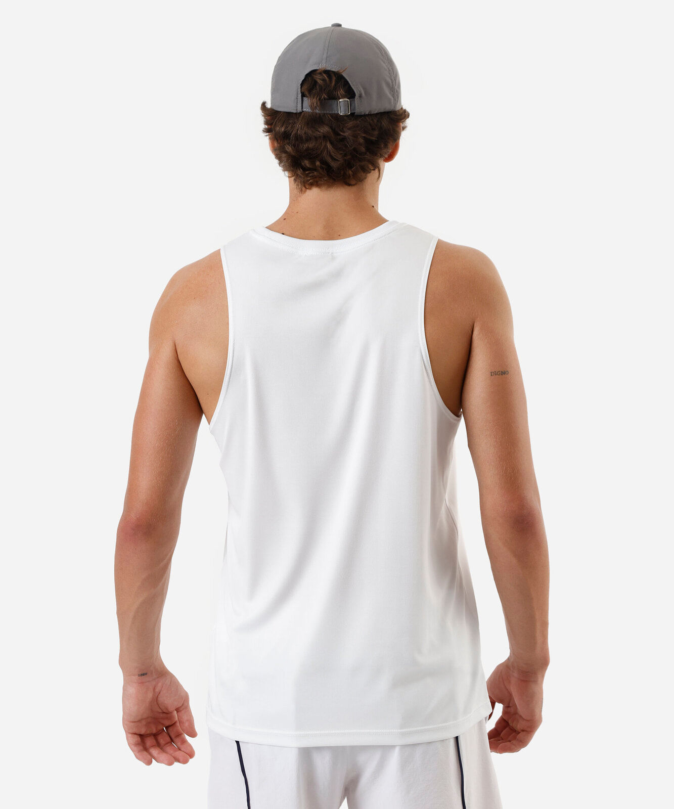 regata slim fit masculina esportiva branca