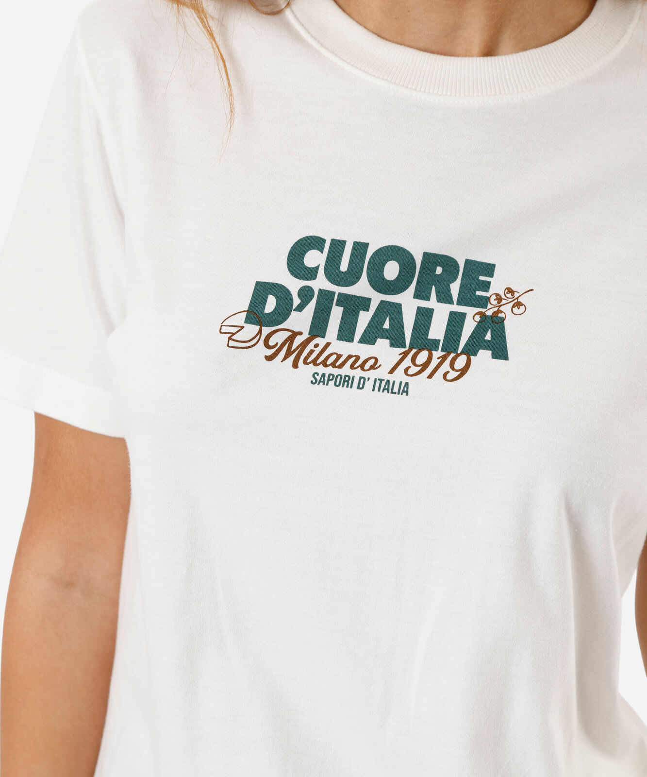 camiseta feminina cuore d'italia off white