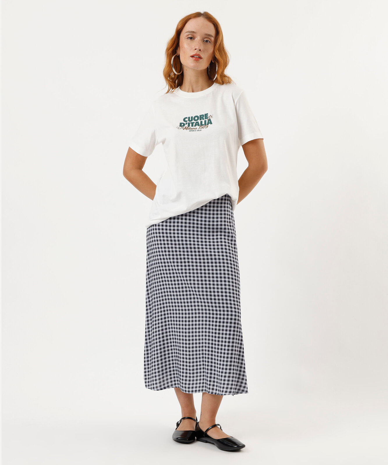 camiseta feminina cuore d'italia off white