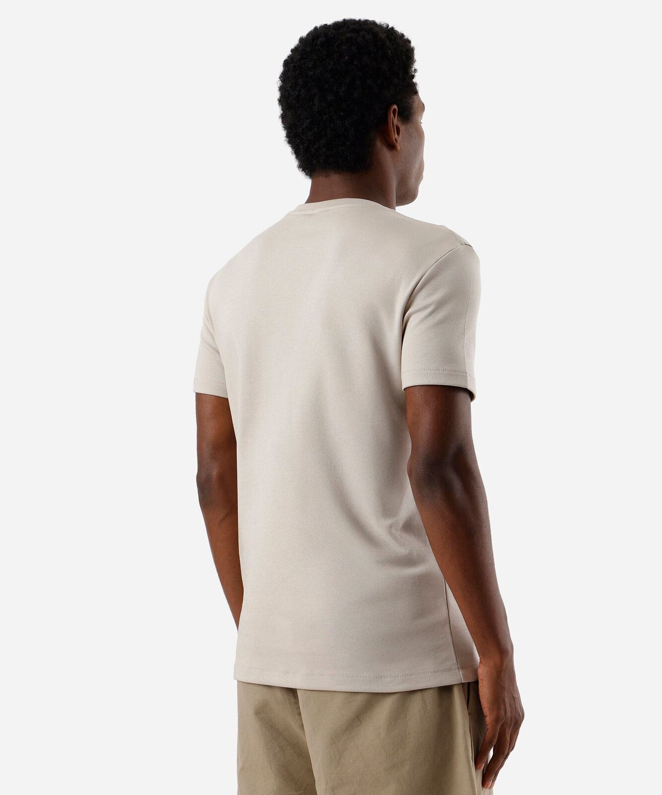 camiseta masculina de algodão peruano slim fit cinza