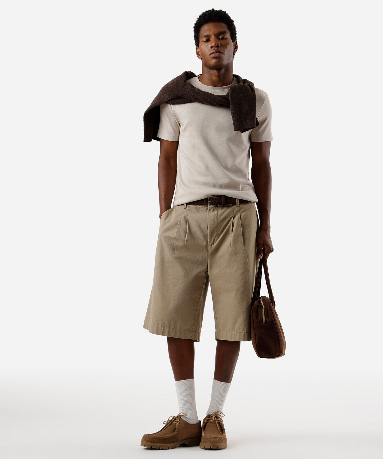 camiseta masculina de algodão peruano slim fit cinza