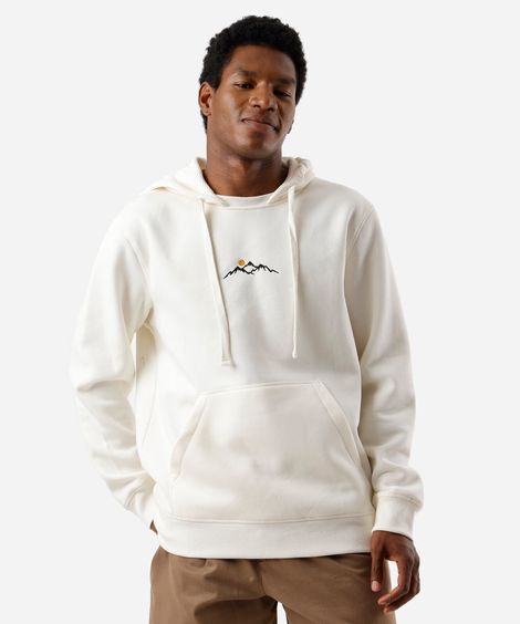 blusão masculino de moletom com capuz e bordado off white