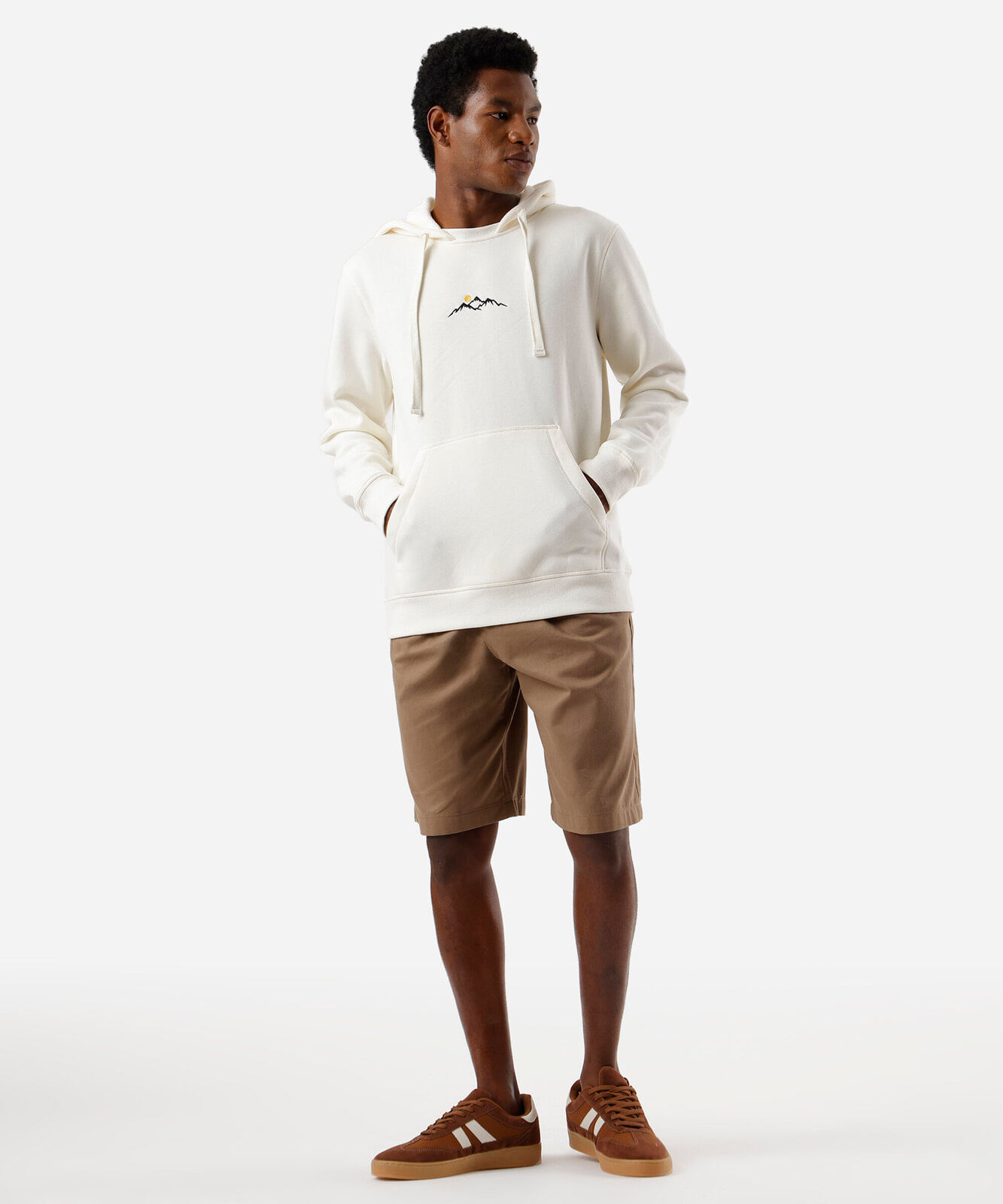 blusão masculino de moletom com capuz e bordado off white