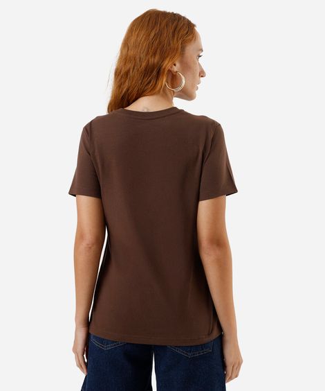 camiseta feminina  fora dos stories você tá bem marrom