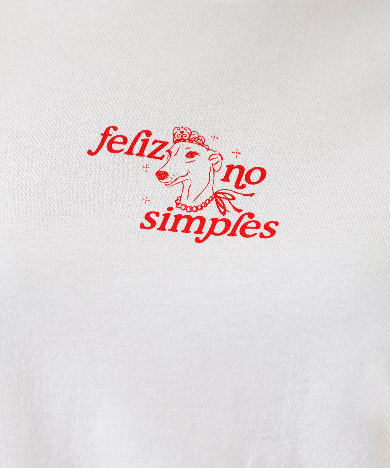 camiseta feminina feliz no simples off white