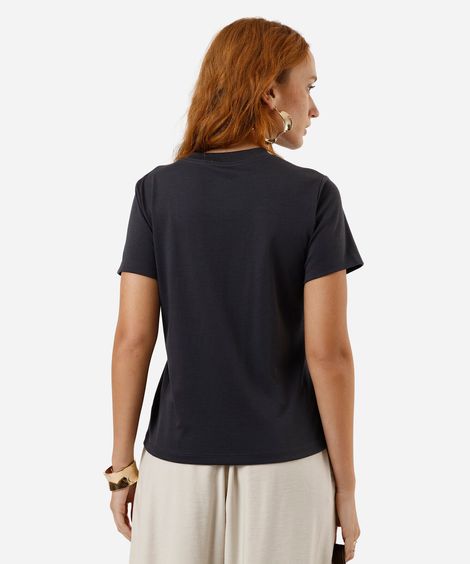 camiseta feminina de algodão kuromi cinza