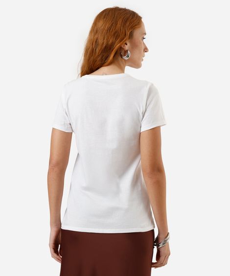 camiseta feminina wine pasta off white