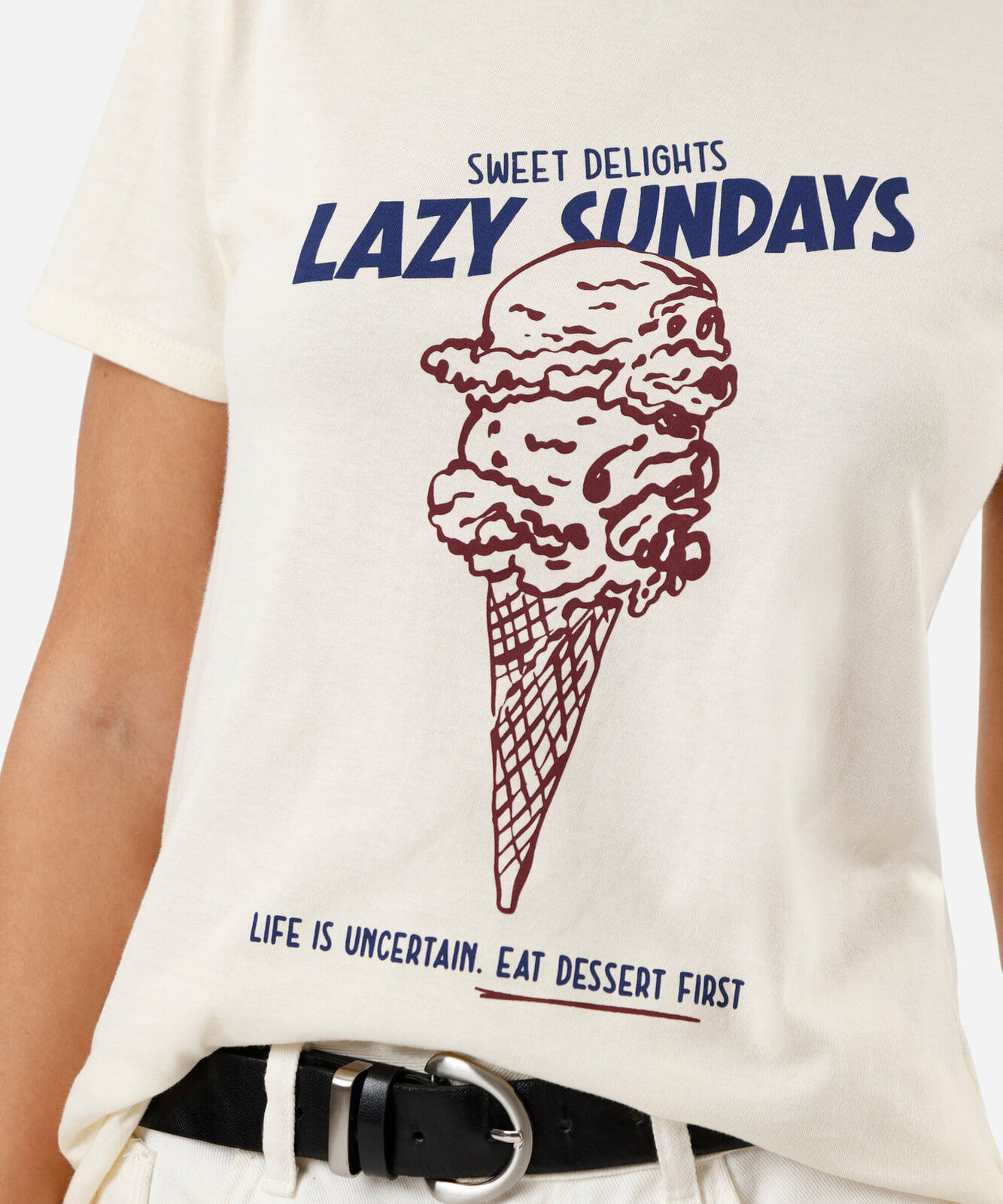 camiseta feminina  lazy sundays amarela