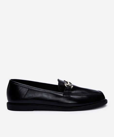 mocassim com detalhe bridão oneself preto