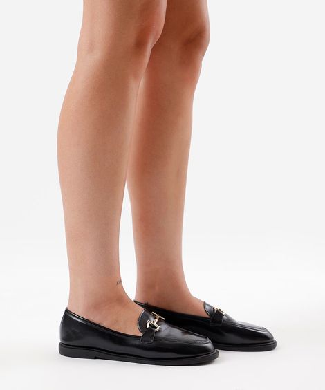 mocassim com detalhe bridão oneself preto