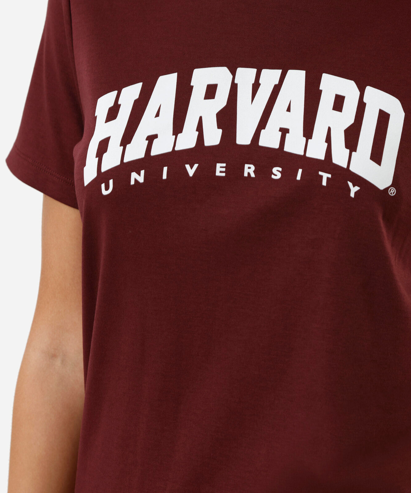 camiseta feminina de algodão peruano harvard vinho