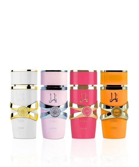 kit de 4 perfumes femininos lattafa yara collection 4ml e 5ml