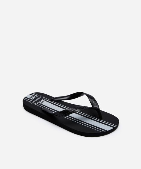 chinelo havaianas listrado preto