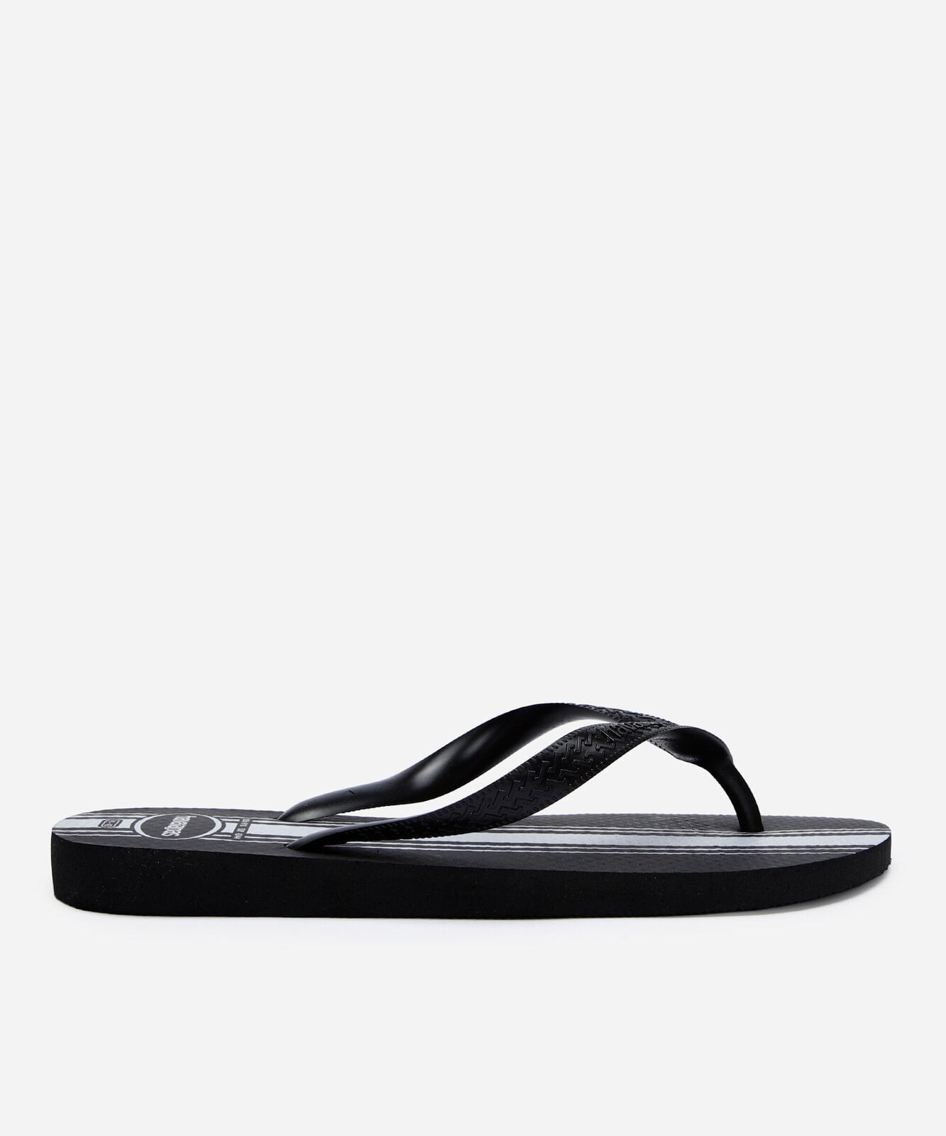 chinelo havaianas listrado preto