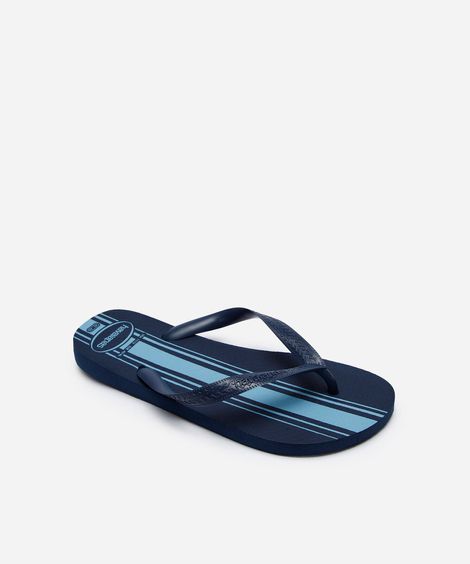 chinelo havaianas listrado azul