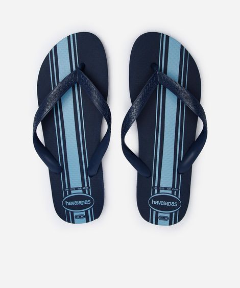 chinelo havaianas listrado azul